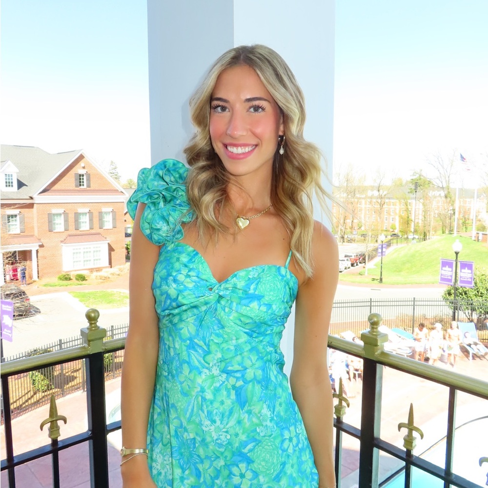 HELLO MOLLY Jungle Muse Satin Maxi Dress